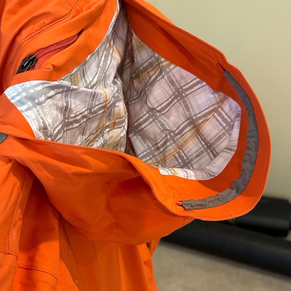 REI Orange Trench Coat Weather-Resistant Long Sleeve - Picture 7 of 8